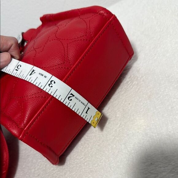 Madden Girl Cherry Hearts Red Quilted Handbag - Picture 11 of 11